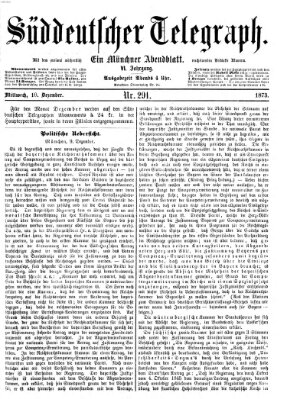 Süddeutscher Telegraph Mittwoch 10. Dezember 1873