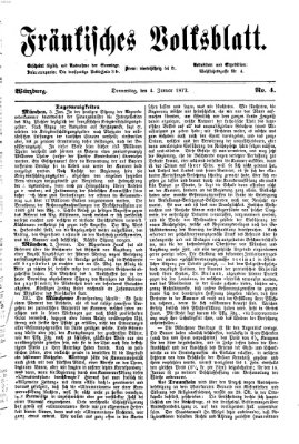 Fränkisches Volksblatt. Ausg. 000 (Fränkisches Volksblatt) Donnerstag 4. Januar 1872