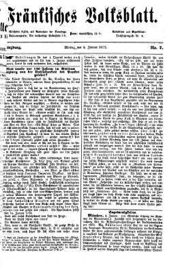 Fränkisches Volksblatt. Ausg. 000 (Fränkisches Volksblatt) Montag 8. Januar 1872