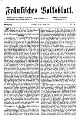 Fränkisches Volksblatt. Ausg. 000 (Fränkisches Volksblatt) Dienstag 9. Januar 1872