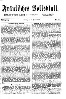 Fränkisches Volksblatt. Ausg. 000 (Fränkisches Volksblatt) Dienstag 16. Januar 1872