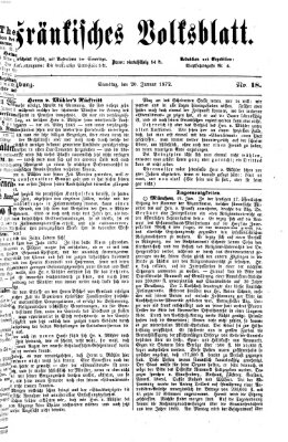 Fränkisches Volksblatt. Ausg. 000 (Fränkisches Volksblatt) Samstag 20. Januar 1872