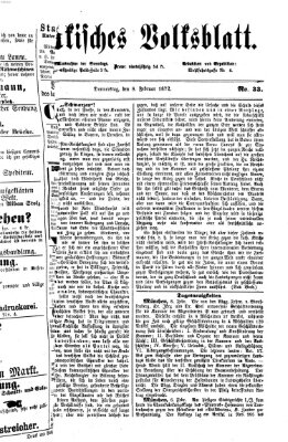 Fränkisches Volksblatt. Ausg. 000 (Fränkisches Volksblatt) Donnerstag 8. Februar 1872