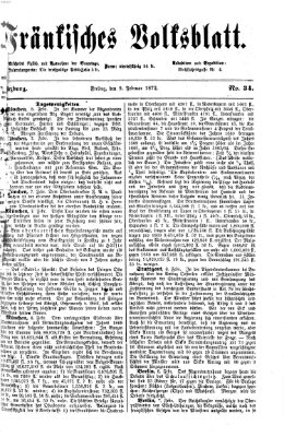 Fränkisches Volksblatt. Ausg. 000 (Fränkisches Volksblatt) Freitag 9. Februar 1872