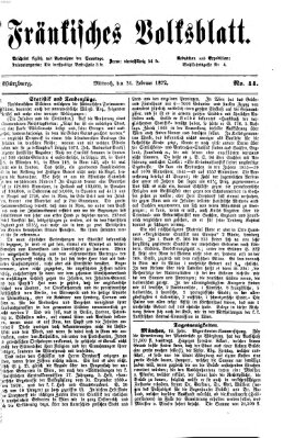 Fränkisches Volksblatt. Ausg. 000 (Fränkisches Volksblatt) Mittwoch 21. Februar 1872