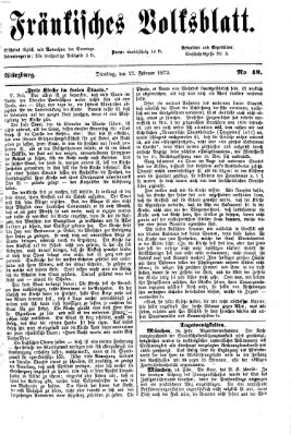 Fränkisches Volksblatt. Ausg. 000 (Fränkisches Volksblatt) Dienstag 27. Februar 1872