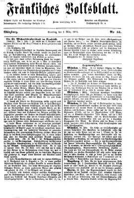 Fränkisches Volksblatt. Ausg. 000 (Fränkisches Volksblatt) Samstag 2. März 1872