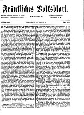 Fränkisches Volksblatt. Ausg. 000 (Fränkisches Volksblatt) Donnerstag 21. März 1872