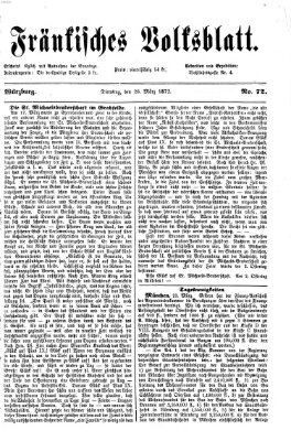 Fränkisches Volksblatt. Ausg. 000 (Fränkisches Volksblatt) Dienstag 26. März 1872