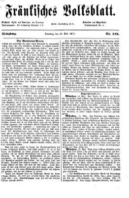 Fränkisches Volksblatt. Ausg. 000 (Fränkisches Volksblatt) Dienstag 14. Mai 1872