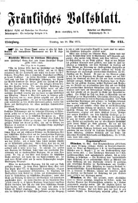 Fränkisches Volksblatt. Ausg. 000 (Fränkisches Volksblatt) Dienstag 28. Mai 1872