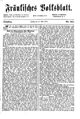 Fränkisches Volksblatt. Ausg. 000 (Fränkisches Volksblatt) Freitag 31. Mai 1872