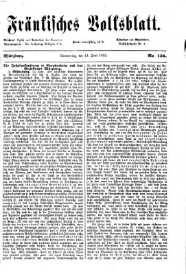 Fränkisches Volksblatt. Ausg. 000 (Fränkisches Volksblatt) Donnerstag 13. Juni 1872