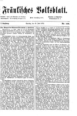 Fränkisches Volksblatt. Ausg. 000 (Fränkisches Volksblatt) Samstag 15. Juni 1872