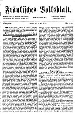 Fränkisches Volksblatt. Ausg. 000 (Fränkisches Volksblatt) Montag 8. Juli 1872