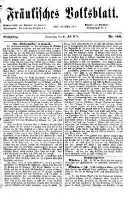 Fränkisches Volksblatt. Ausg. 000 (Fränkisches Volksblatt) Donnerstag 11. Juli 1872