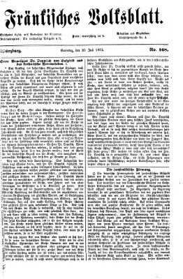 Fränkisches Volksblatt. Ausg. 000 (Fränkisches Volksblatt) Samstag 20. Juli 1872