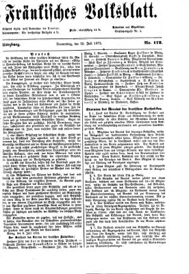 Fränkisches Volksblatt. Ausg. 000 (Fränkisches Volksblatt) Donnerstag 25. Juli 1872