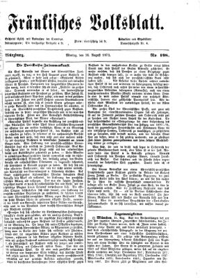 Fränkisches Volksblatt. Ausg. 000 (Fränkisches Volksblatt) Montag 26. August 1872