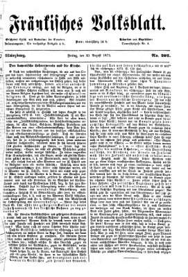 Fränkisches Volksblatt. Ausg. 000 (Fränkisches Volksblatt) Freitag 30. August 1872