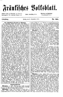 Fränkisches Volksblatt. Ausg. 000 (Fränkisches Volksblatt) Freitag 6. September 1872