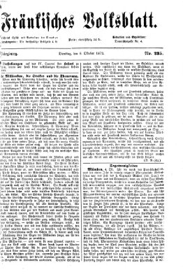 Fränkisches Volksblatt. Ausg. 000 (Fränkisches Volksblatt) Dienstag 8. Oktober 1872