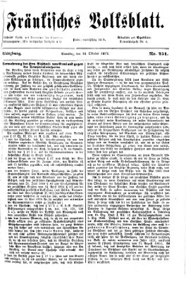 Fränkisches Volksblatt. Ausg. 000 (Fränkisches Volksblatt) Samstag 26. Oktober 1872