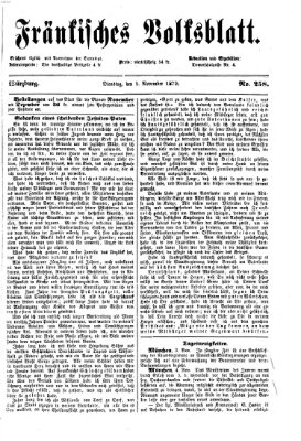 Fränkisches Volksblatt. Ausg. 000 (Fränkisches Volksblatt) Dienstag 5. November 1872