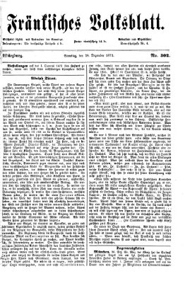 Fränkisches Volksblatt. Ausg. 000 (Fränkisches Volksblatt) Samstag 28. Dezember 1872