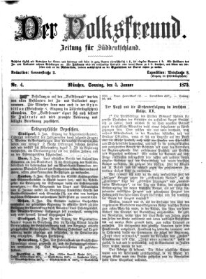 Der Volksfreund Sonntag 5. Januar 1873