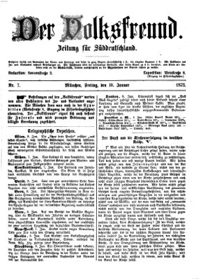 Der Volksfreund Freitag 10. Januar 1873