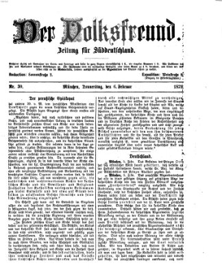 Der Volksfreund Donnerstag 6. Februar 1873