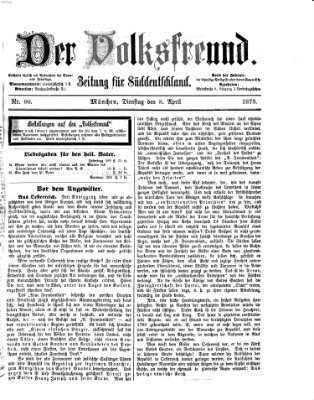 Der Volksfreund Dienstag 8. April 1873