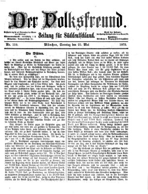 Der Volksfreund Sonntag 25. Mai 1873