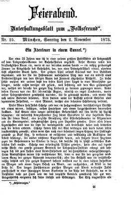 Feierabend (Der Volksfreund) Sonntag 2. November 1873