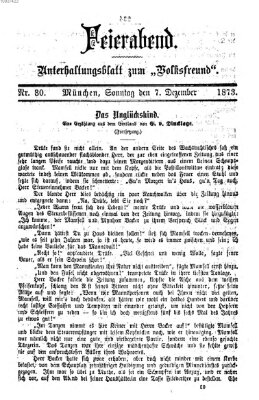 Feierabend (Der Volksfreund) Sonntag 7. Dezember 1873