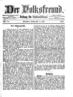 Der Volksfreund Freitag 11. Juli 1873