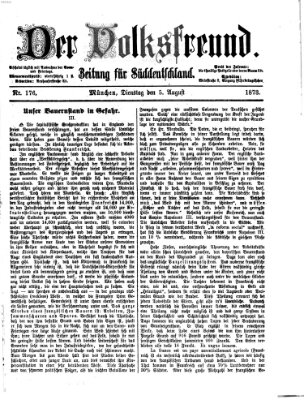 Der Volksfreund Dienstag 5. August 1873