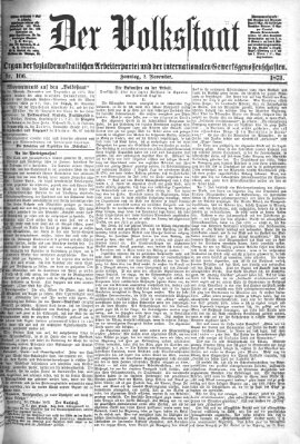 Der Volksstaat Sonntag 2. November 1873