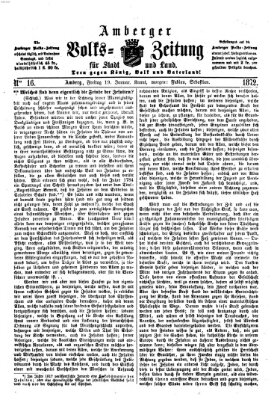 Amberger Volks-Zeitung für Stadt und Land Freitag 19. Januar 1872