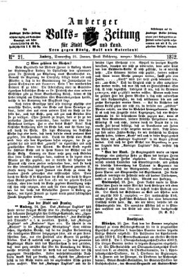 Amberger Volks-Zeitung für Stadt und Land Donnerstag 25. Januar 1872