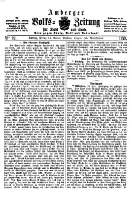 Amberger Volks-Zeitung für Stadt und Land Freitag 26. Januar 1872