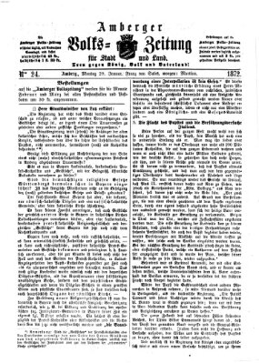 Amberger Volks-Zeitung für Stadt und Land Montag 29. Januar 1872