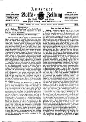 Amberger Volks-Zeitung für Stadt und Land Dienstag 30. Januar 1872