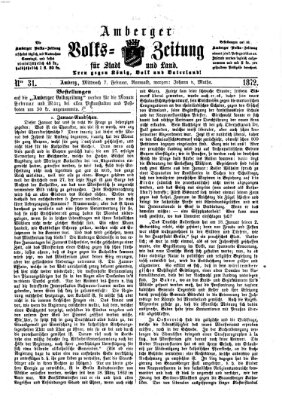 Amberger Volks-Zeitung für Stadt und Land Mittwoch 7. Februar 1872