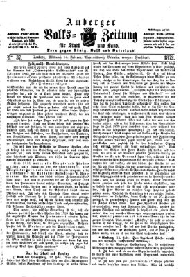 Amberger Volks-Zeitung für Stadt und Land Mittwoch 14. Februar 1872