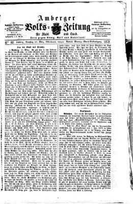 Amberger Volks-Zeitung für Stadt und Land Samstag 23. März 1872