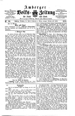 Amberger Volks-Zeitung für Stadt und Land Dienstag 30. April 1872