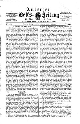 Amberger Volks-Zeitung für Stadt und Land Freitag 10. Mai 1872