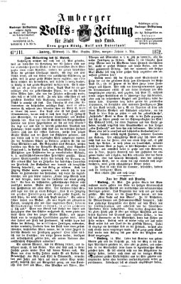 Amberger Volks-Zeitung für Stadt und Land Mittwoch 15. Mai 1872